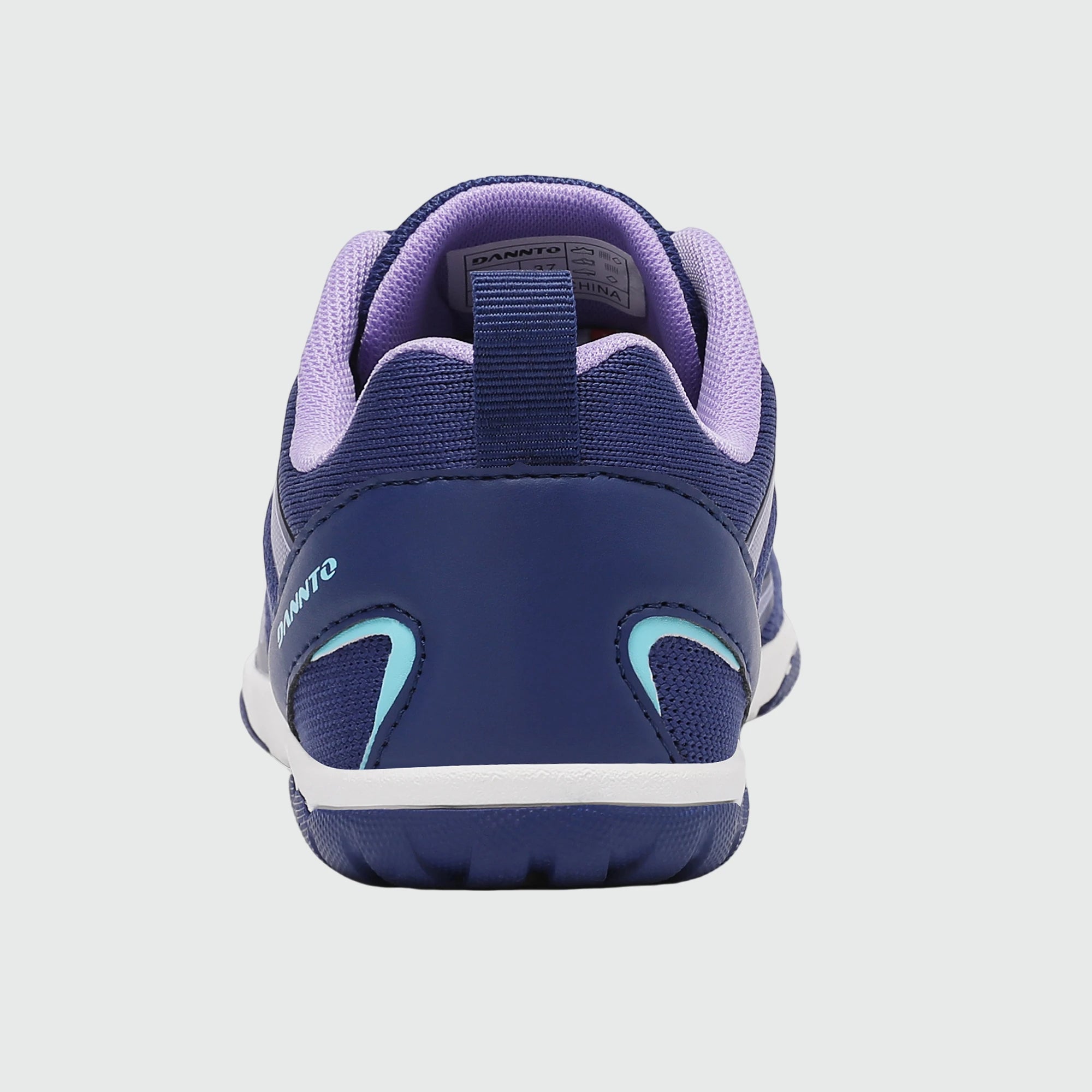 Gliss II - blue wide toe box barefoot shoes for women shown from the back