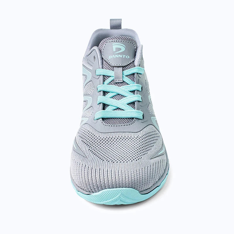 Gliss II - gray wide toe box barefoot shoes for women shown from the front