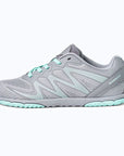 Gliss II - gray wide toe box barefoot shoes for women shown from the side