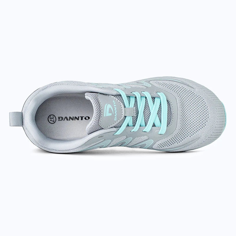 Gliss II - gray wide toe box barefoot shoes for women shown from the top