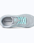 Gliss II - gray wide toe box barefoot shoes for women shown from the top