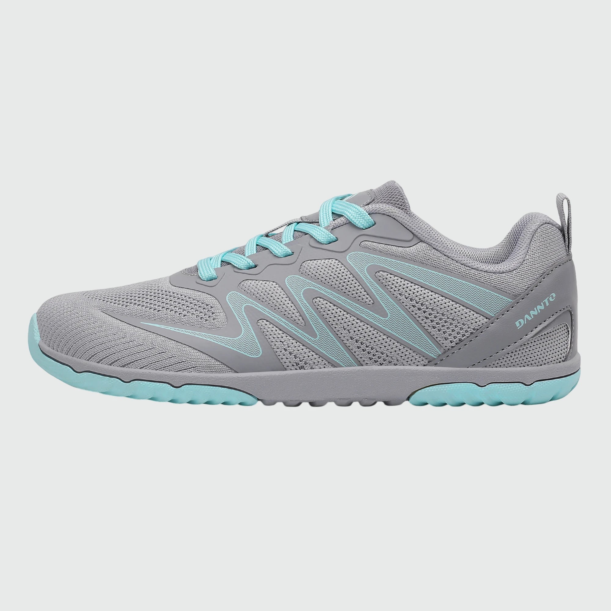 Gliss II - gray wide toe box barefoot shoes for women shown from the side