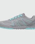 Gliss II - gray wide toe box barefoot shoes for women shown from the side