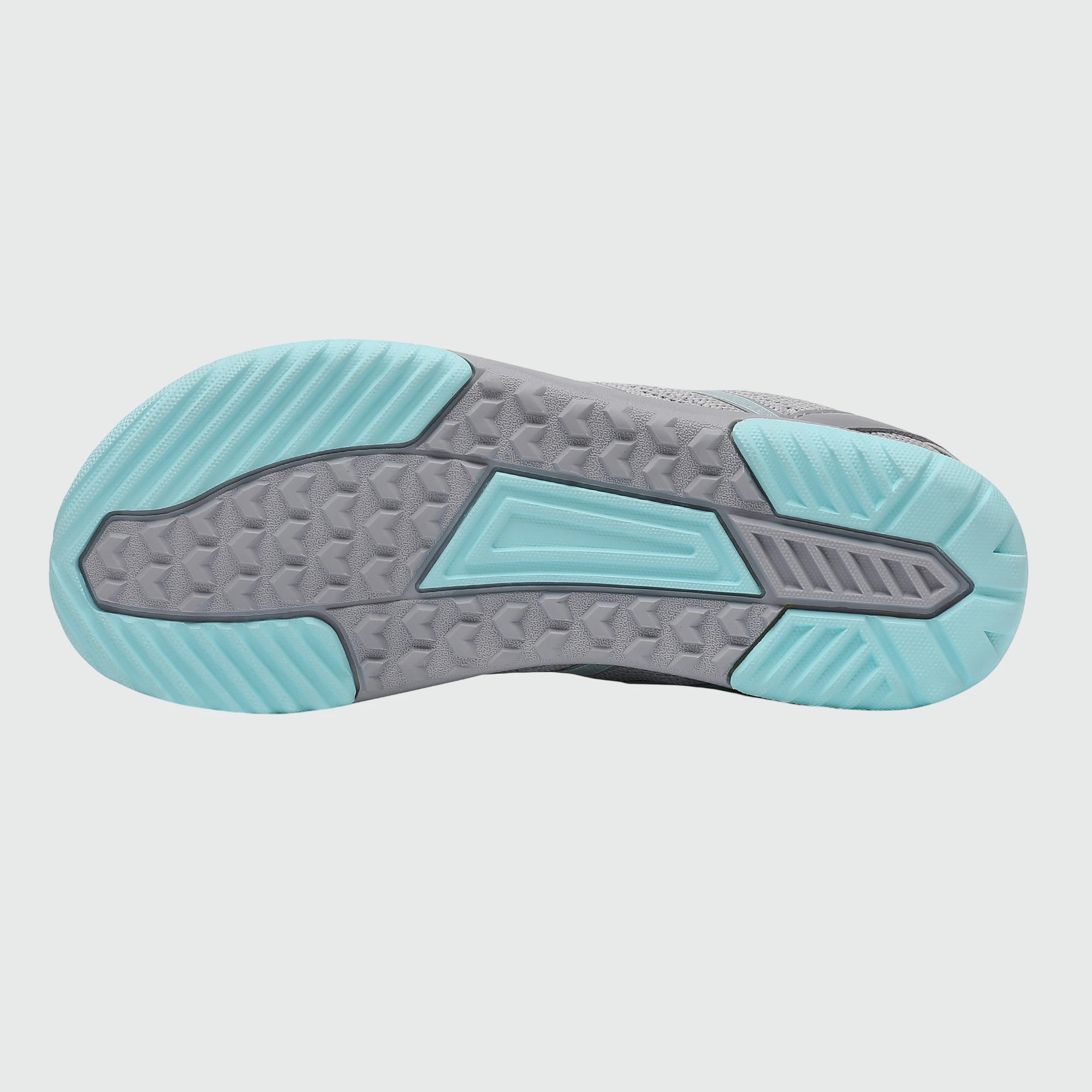 Gliss II - gray wide toe box barefoot shoes for women shown from the bottom