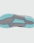 Gliss II - gray wide toe box barefoot shoes for women shown from the bottom