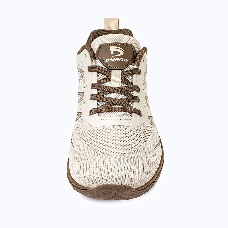 Gliss II - khaki wide toe box barefoot shoes for women shown from the front