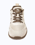 Gliss II - khaki wide toe box barefoot shoes for women shown from the front