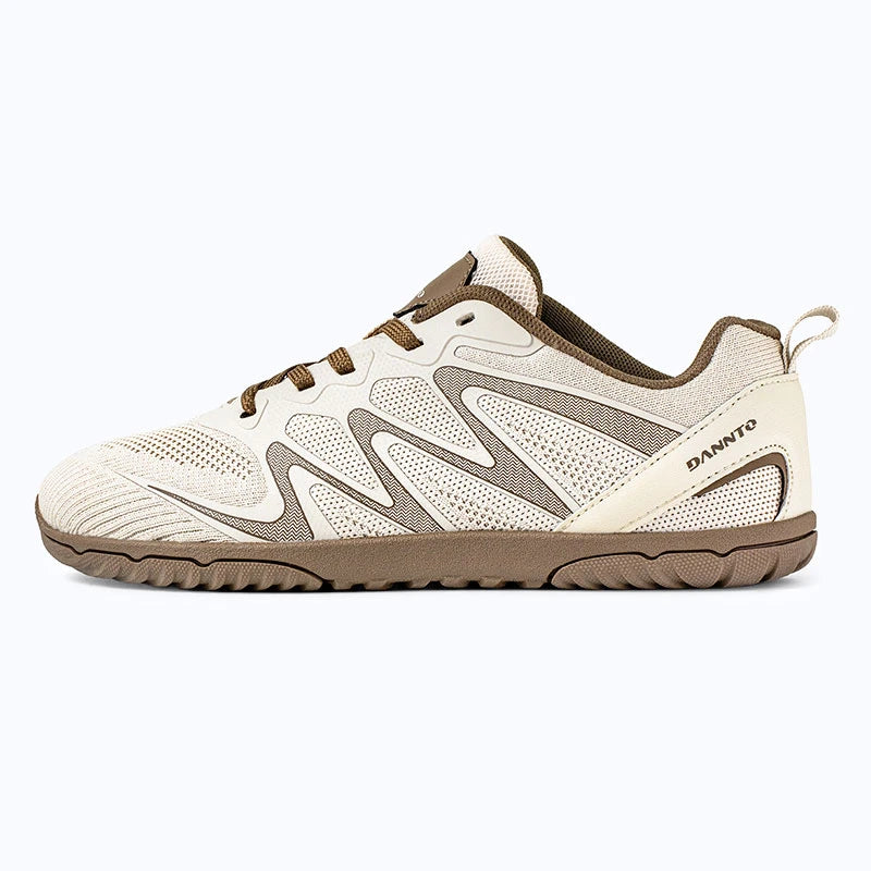 Gliss II - khaki wide toe box barefoot shoes for women shown from the side