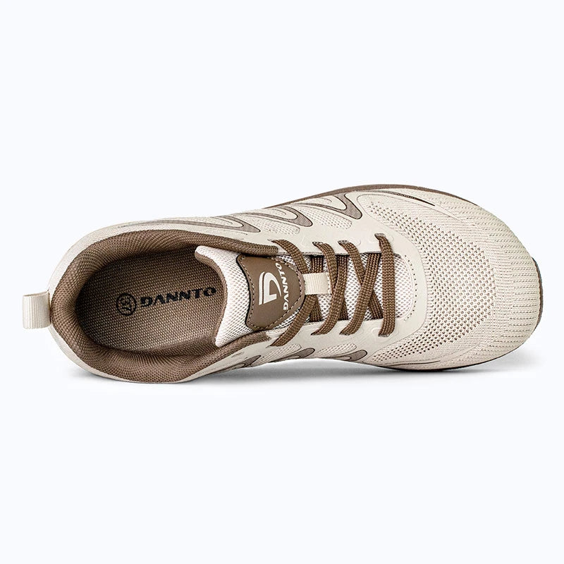 Gliss II - khaki wide toe box barefoot shoes for women shown from the top