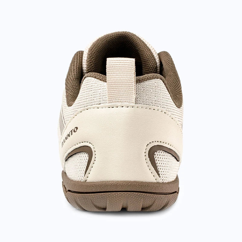 Gliss II - khaki wide toe box barefoot shoes for women shown from the back