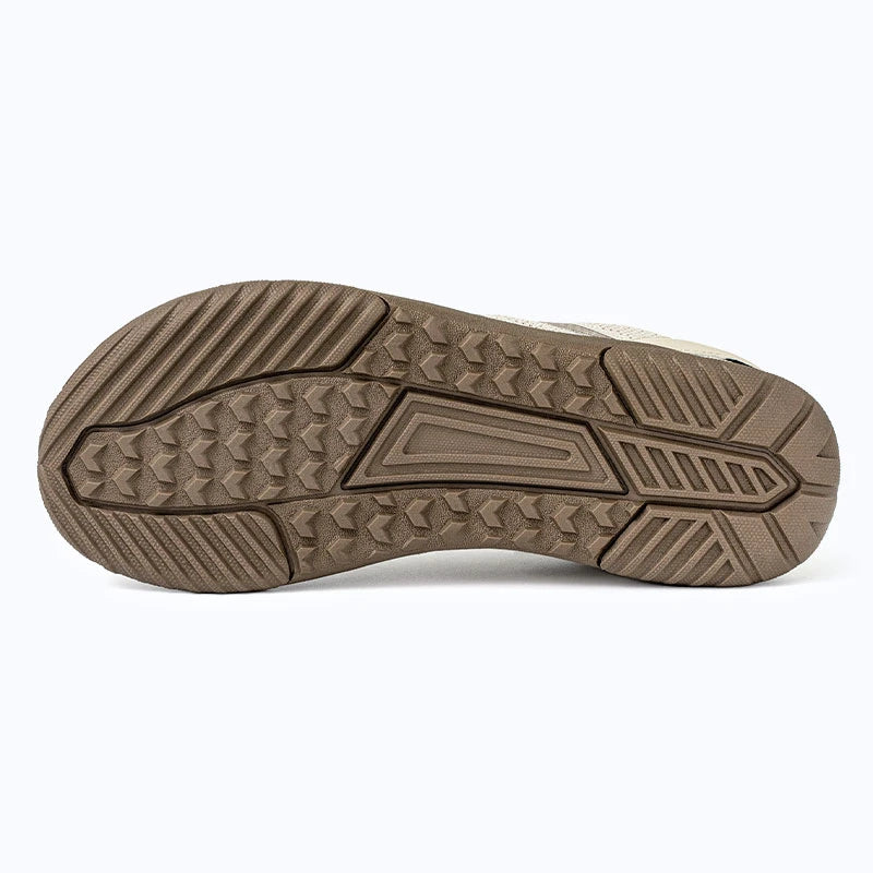 Gliss II - khaki wide toe box barefoot shoes for women shown from the bottom