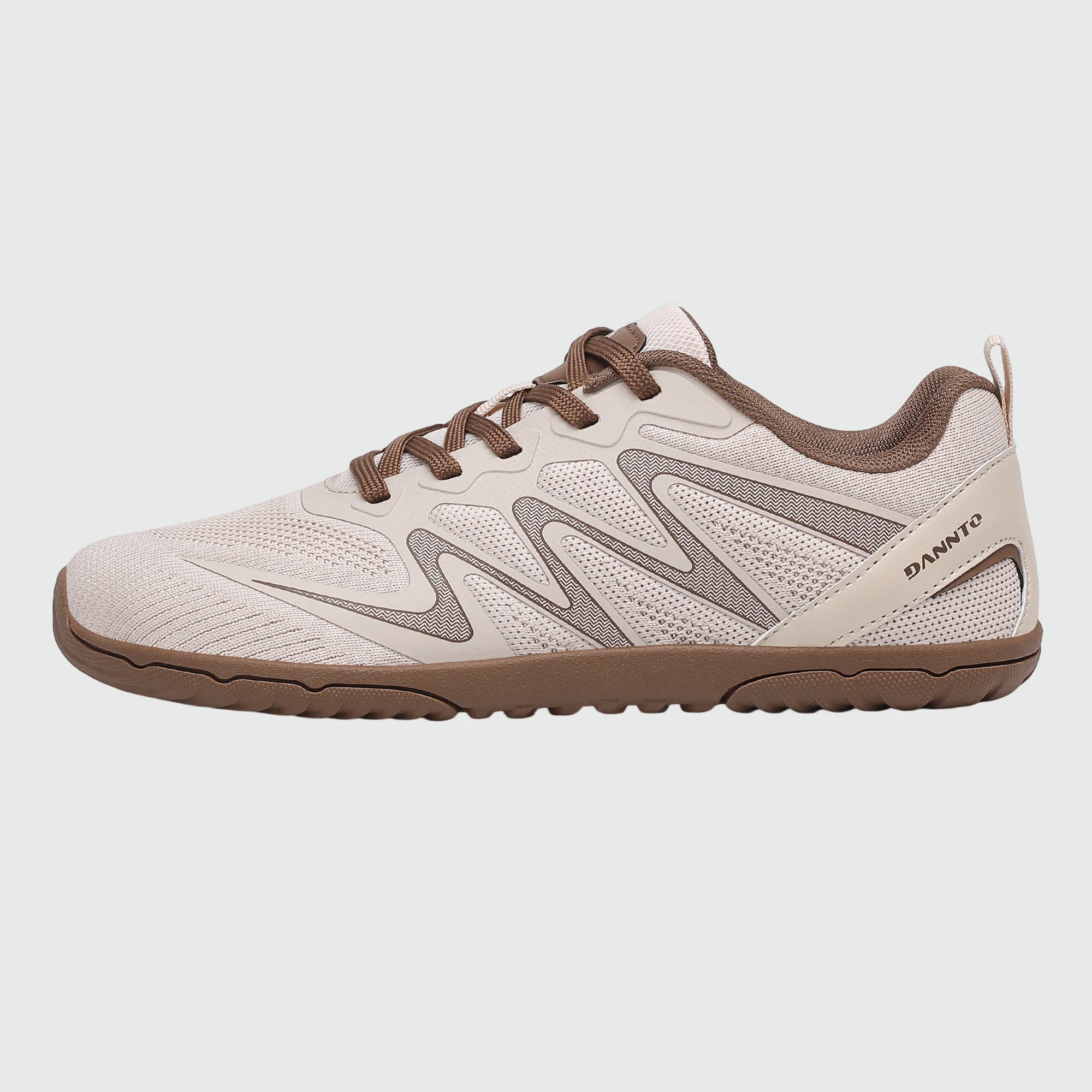 Gliss II - khaki wide toe box barefoot shoes for women shown from the side
