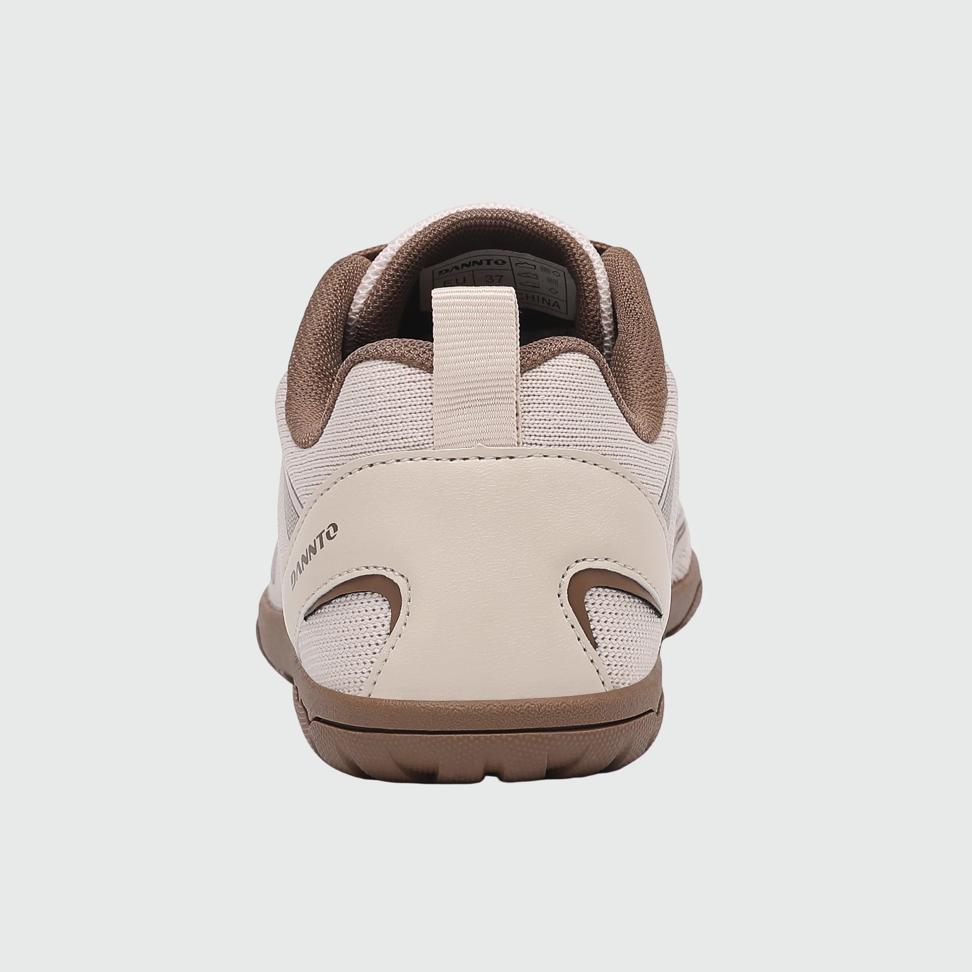 Gliss II - khaki wide toe box barefoot shoes for women shown from the back