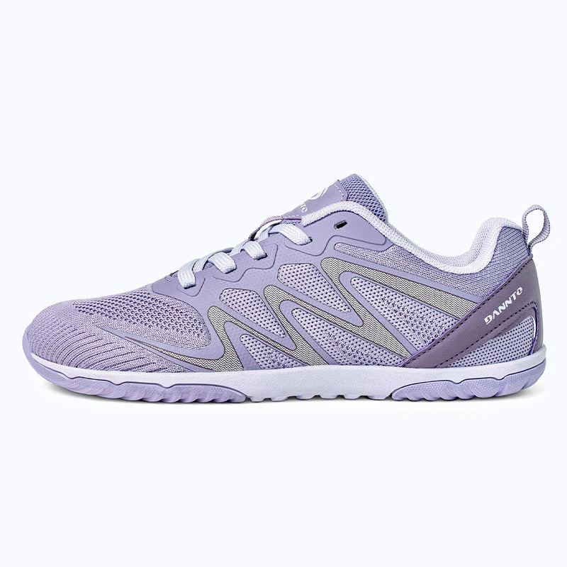Gliss II - purple wide toe box barefoot shoes for women shown from the side
