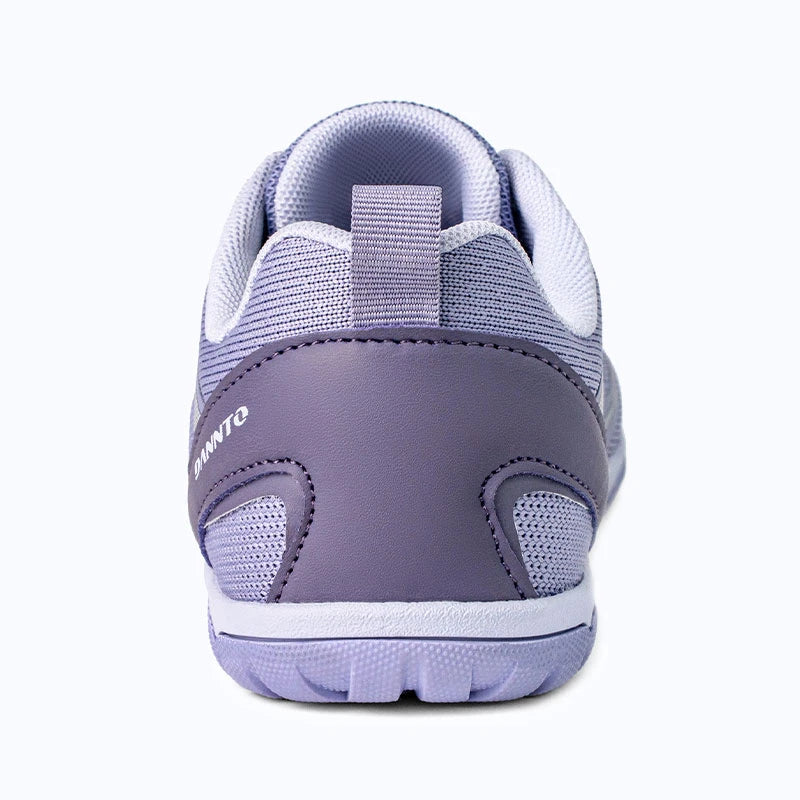 Gliss II - purple wide toe box barefoot shoes for women shown from the back