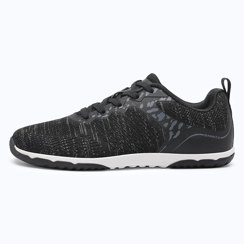 Gliss II Pro - black wide toe box barefoot shoes for women shown from the side
