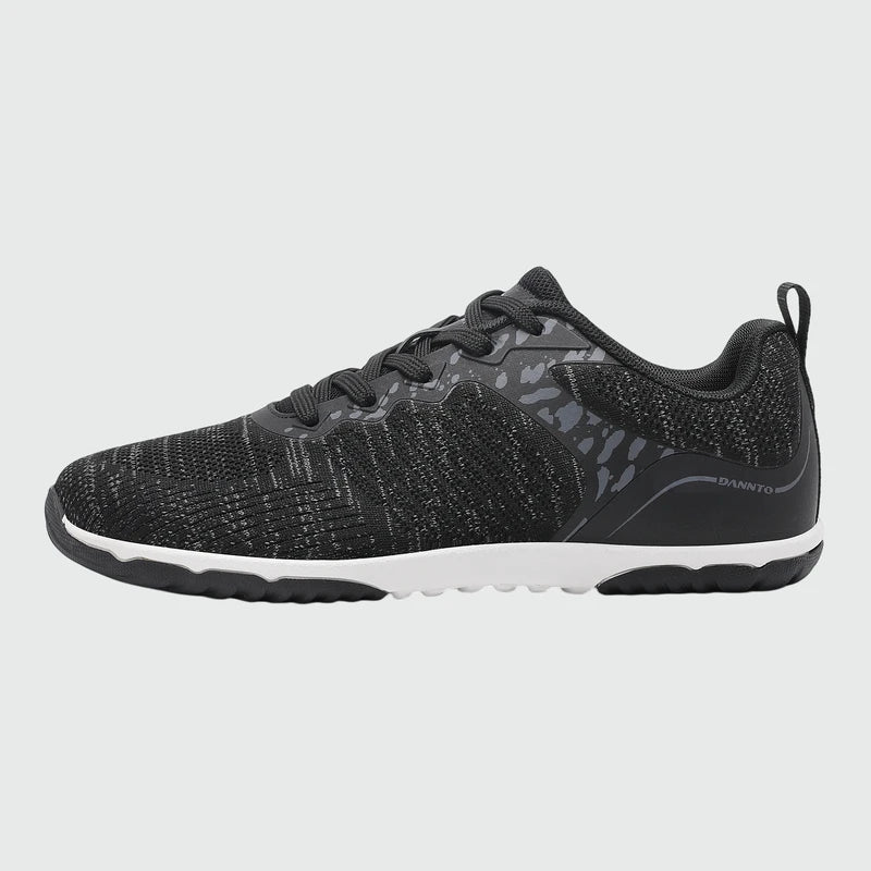 Gliss II Pro - black wide toe box barefoot shoes for women shown from the side