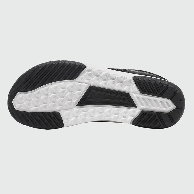 Gliss II Pro- black wide toe box barefoot shoes for women shown from the bottom