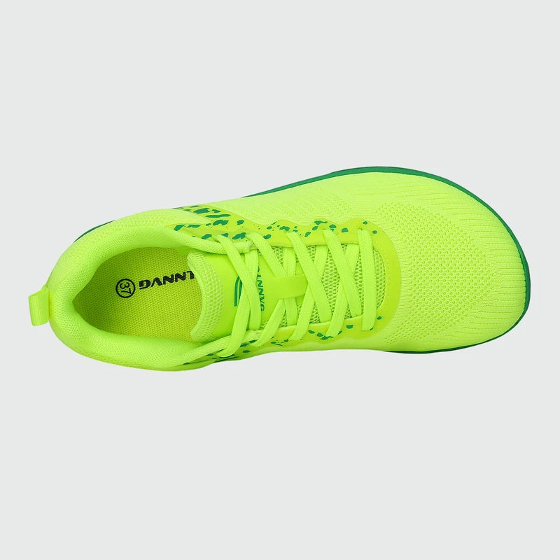Gliss II Pro - green wide toe box barefoot shoes for women shown from the top