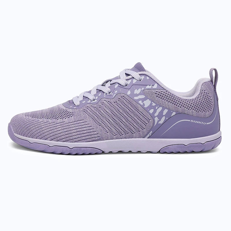 Gliss II Pro - purple wide toe box barefoot shoes for women shown from the side