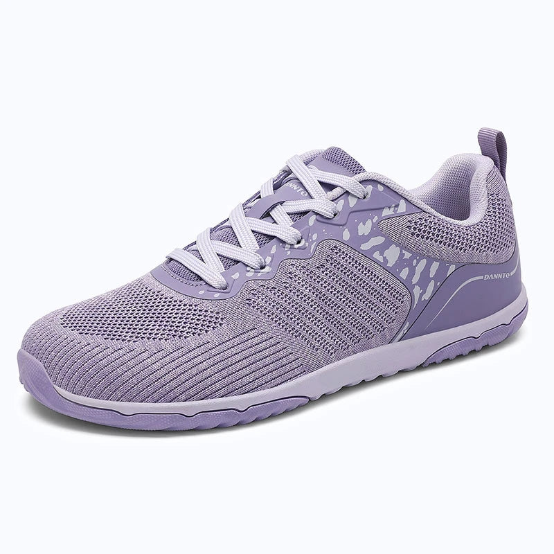 Gliss II Pro -purple wide toe box barefoot shoes for women shown from a three quarter view