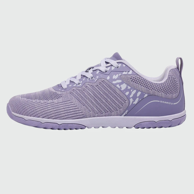Gliss II Pro - purple wide toe box barefoot shoes for women shown from the side