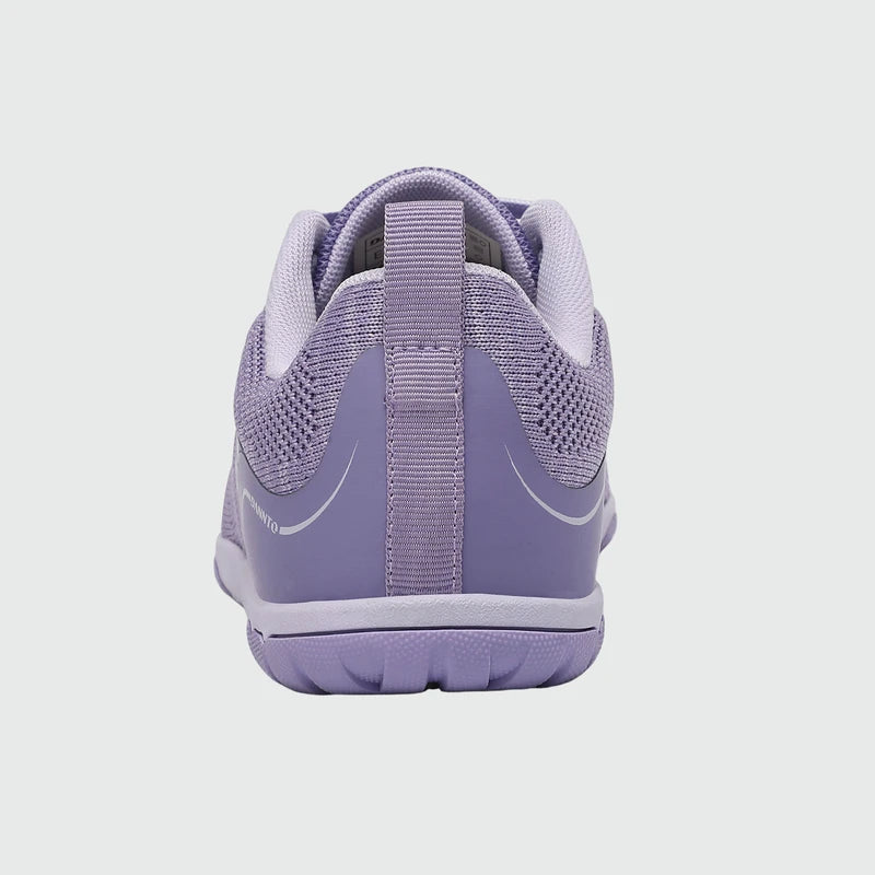 Gliss II Pro - purple wide toe box barefoot shoes for women shown from the back