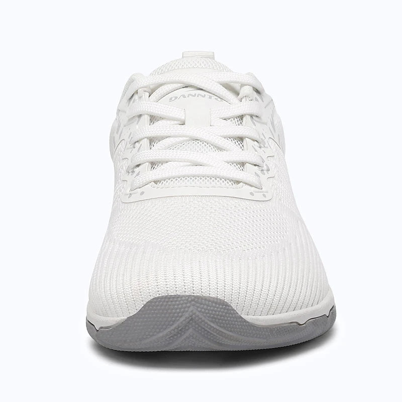 Gliss II Pro - white wide toe box barefoot shoes for women shown from the front