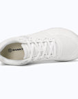 Gliss II Pro - white wide toe box barefoot shoes for women shown from the top