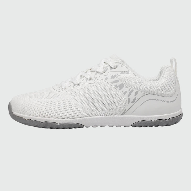 Gliss II Pro - white wide toe box barefoot shoes for women shown from the side