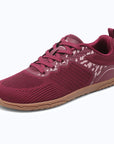 Gliss II Pro - wine red wide toe box barefoot shoes for women shown from a three quarter view
