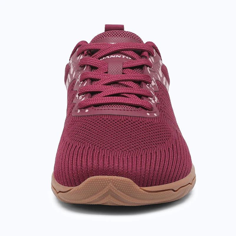 Gliss II Pro - wine red wide toe box barefoot shoes for women shown from the front