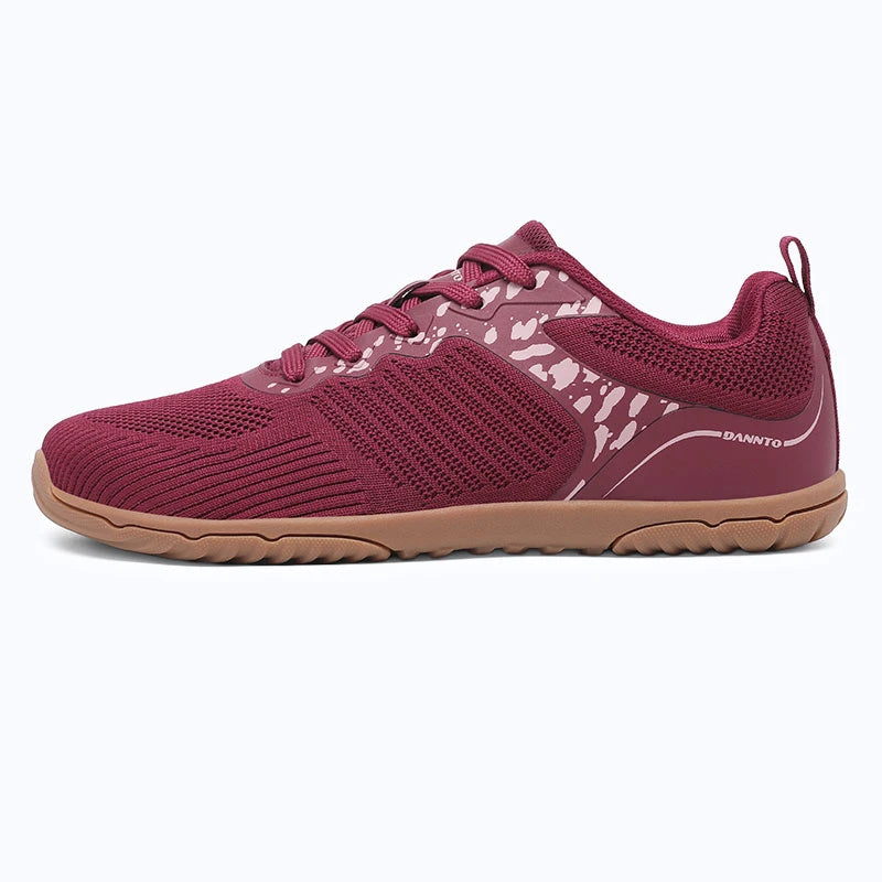 Gliss II Pro - wine red wide toe box barefoot shoes for women shown from the side
