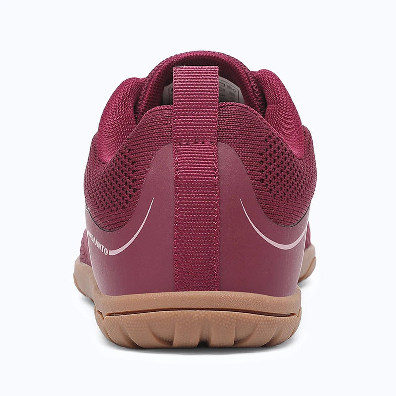 Gliss II Pro - wine red wide toe box barefoot shoes for women shown from the back