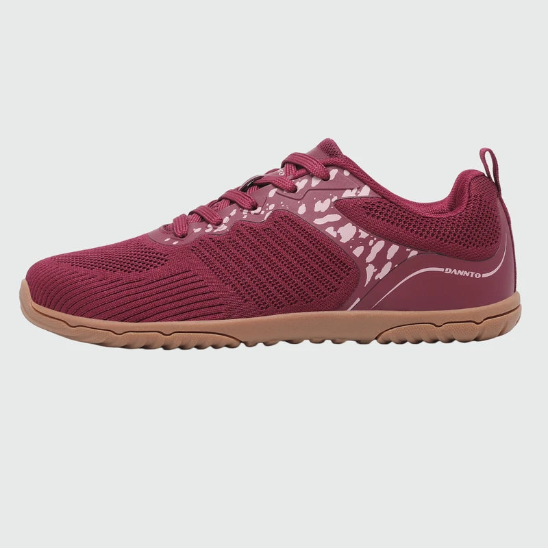Gliss II Pro - wine red wide toe box barefoot shoes for women shown from the side