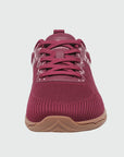 Gliss II Pro - wine red wide toe box barefoot shoes for women shown from the front