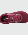 Gliss II Pro - wine red wide toe box barefoot shoes for women shown from the top