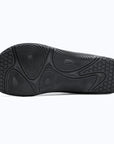 Dannto Aero N1 - 3E Wide Mesh Barefoot Shoes black shown from a bottom view, highlighting the rubber outsole