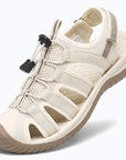 Dannto Trailport N3 - Women's hiking beige sandals shown from a three-quarter view