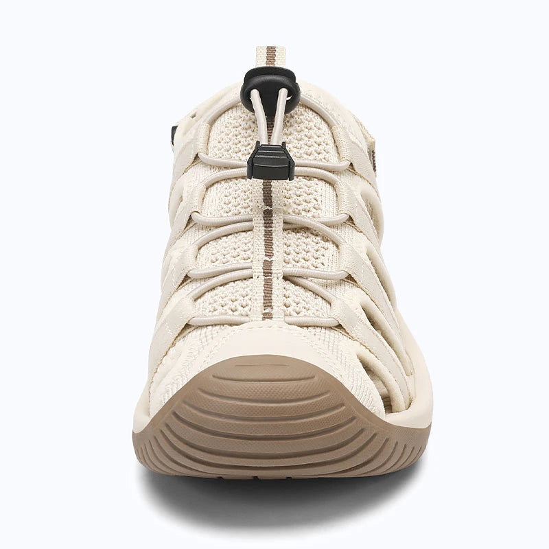Dannto Trailport N3 - Women's hiking beige sandals shown from the front