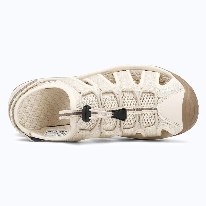 Dannto Trailport N3 - Women's hiking beige sandals shown from the top