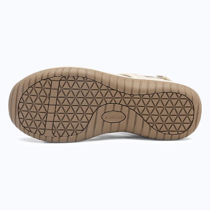 Dannto Trailport N3 - Women's hiking beige sandals shown from the bottom