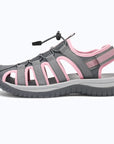 Dannto Trailport N3 - Women's hiking gray pink sandals shown from the side