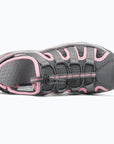 Dannto Trailport N3 - Women's hiking gray pink sandals shown from the top