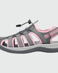 Dannto Trailport N3 - Women's hiking gray pink sandals shown from the side