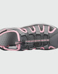 Dannto Trailport N3 - Women's hiking gray pink sandals shown from the top