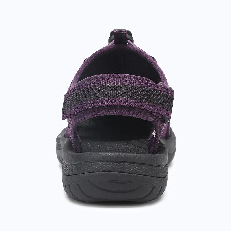 Dannto Trailport N3 - Women's hiking purple sandals shown from the back