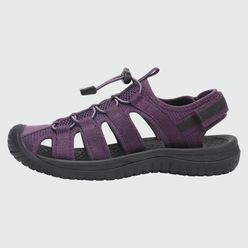 Dannto Trailport N3 - Women's hiking purple sandals shown from the side
