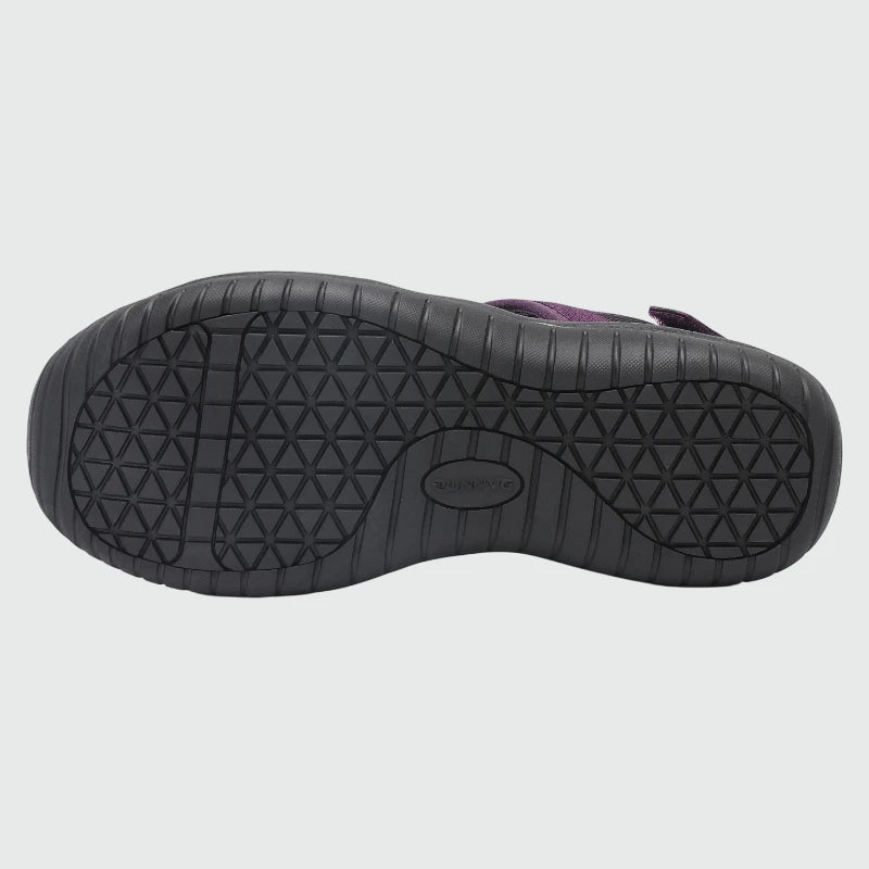 Dannto Trailport N3 - Women's hiking purple sandals shown from the bottom
